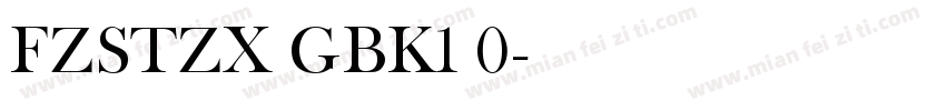 FZSTZX GBK1 0字体转换